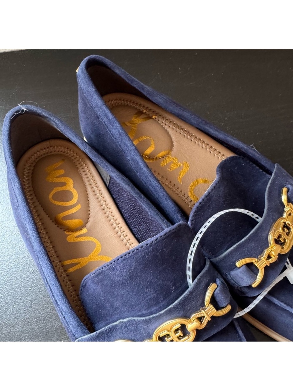 NWT Sam Edelman Kyana Navy Blue Suede Bit Loafers Size 6 - Picture 8 of 12